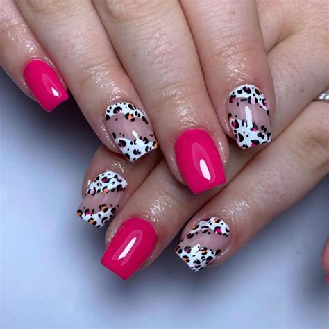 pastel leopard print nails.